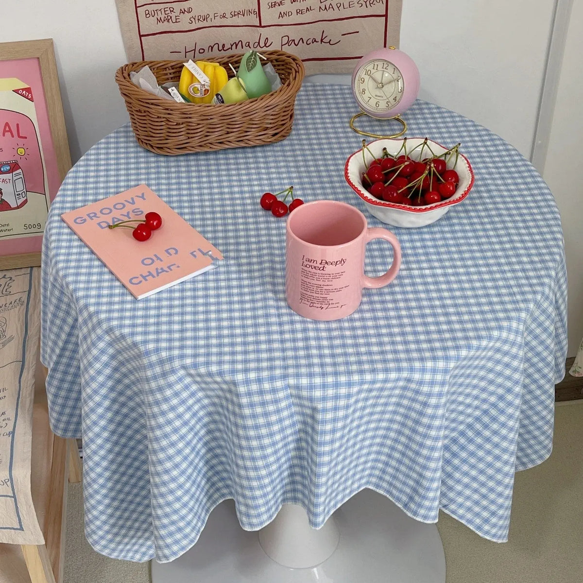 Housse Mange Debout Coton Coréen LIVARO Blue-140x300cm