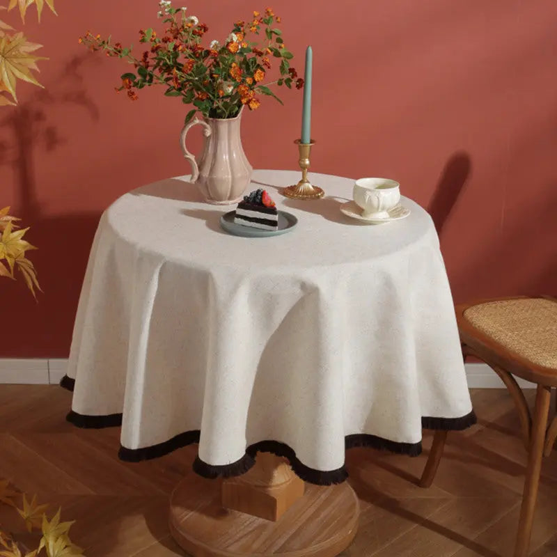 Housse Mange Debout Lin Bambou TASSO Bamboo Hemp Coffee Secret Su-100cm Round