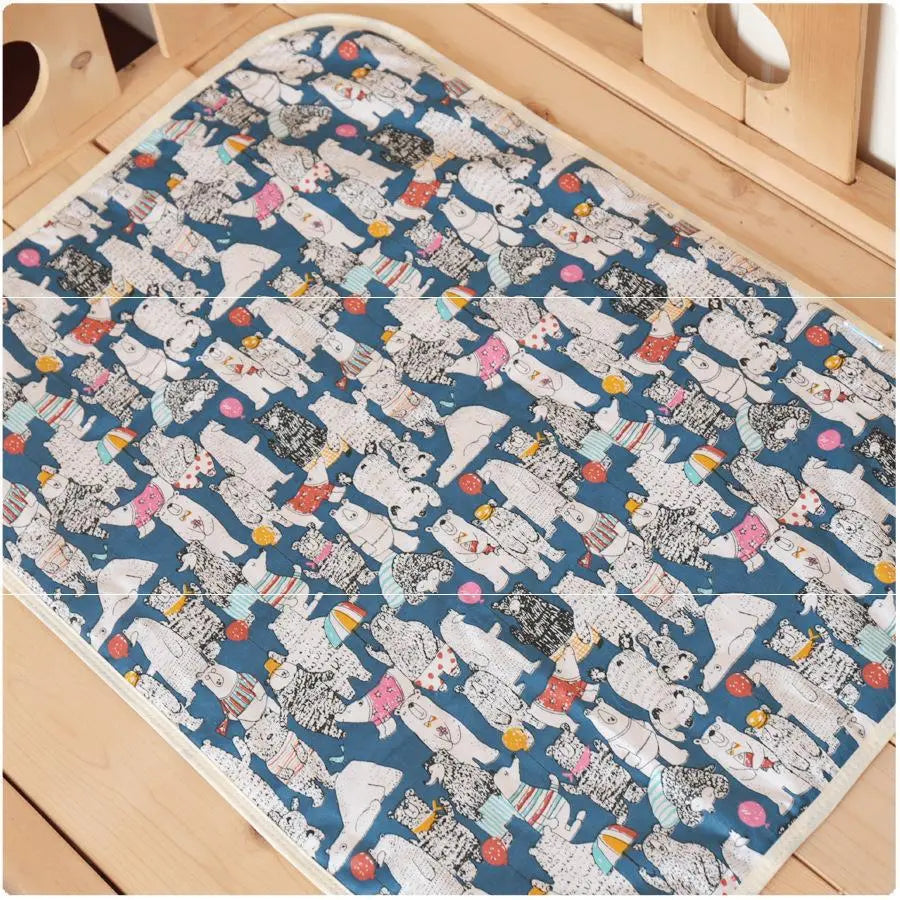 Housse Matelas A Langer Coton Imperméable TIBO Black Blue