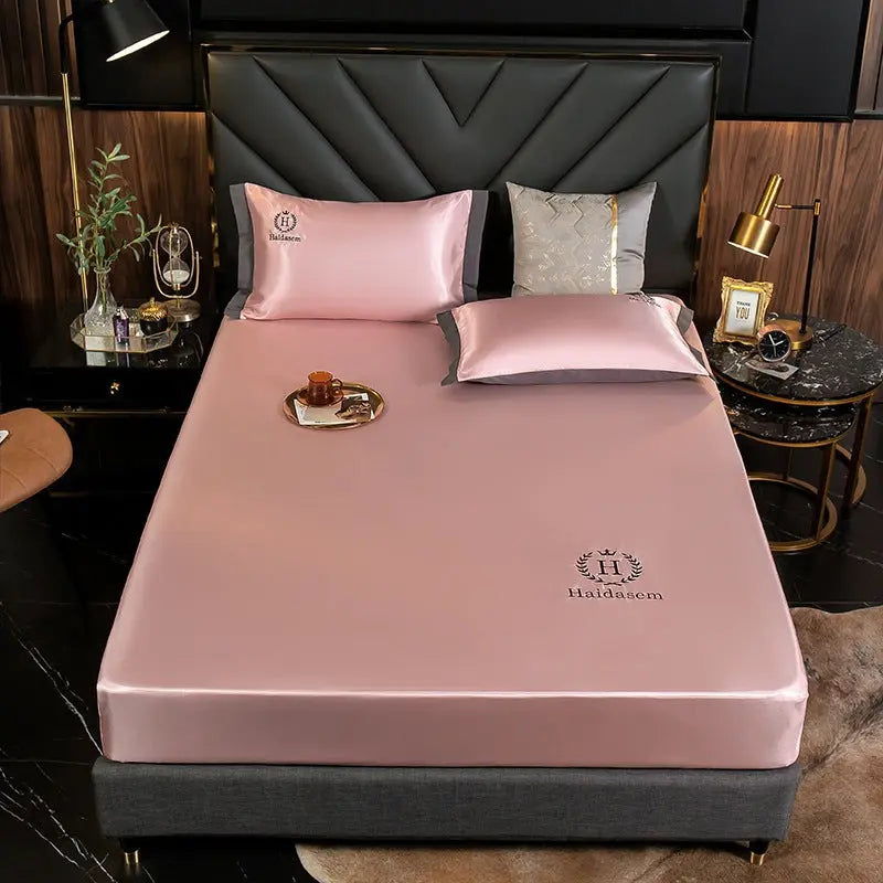 Housse Matelas Bambou Embroidery NOVILO RED bean paste-1.5M