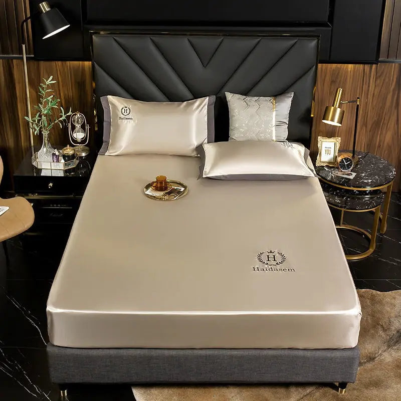 Housse Matelas Bambou Embroidery NOVILO Coffee-1.8M