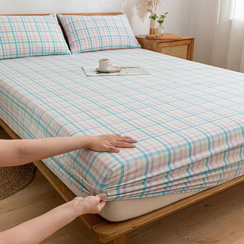 Housse Matelas Coton Antidérapant **DURELIA** Ice cream blue-150X200cm twopiece suit
