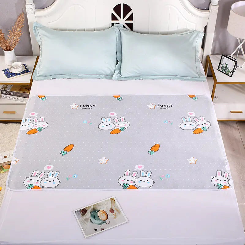 Housse Matelas Coton Écologique KIDOVO Gray white rabbit-35X45