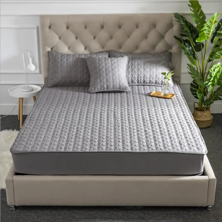 Housse Matelas Coton Moderne QUILOVA Gray-120x200cm