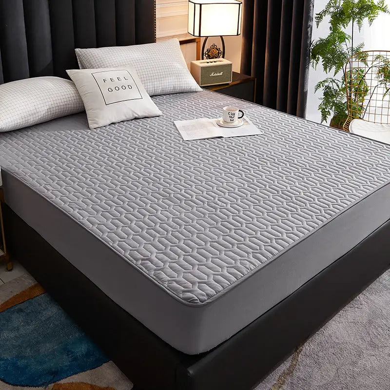 Housse Matelas Coton Quilted AMARI Grey-150x200cm