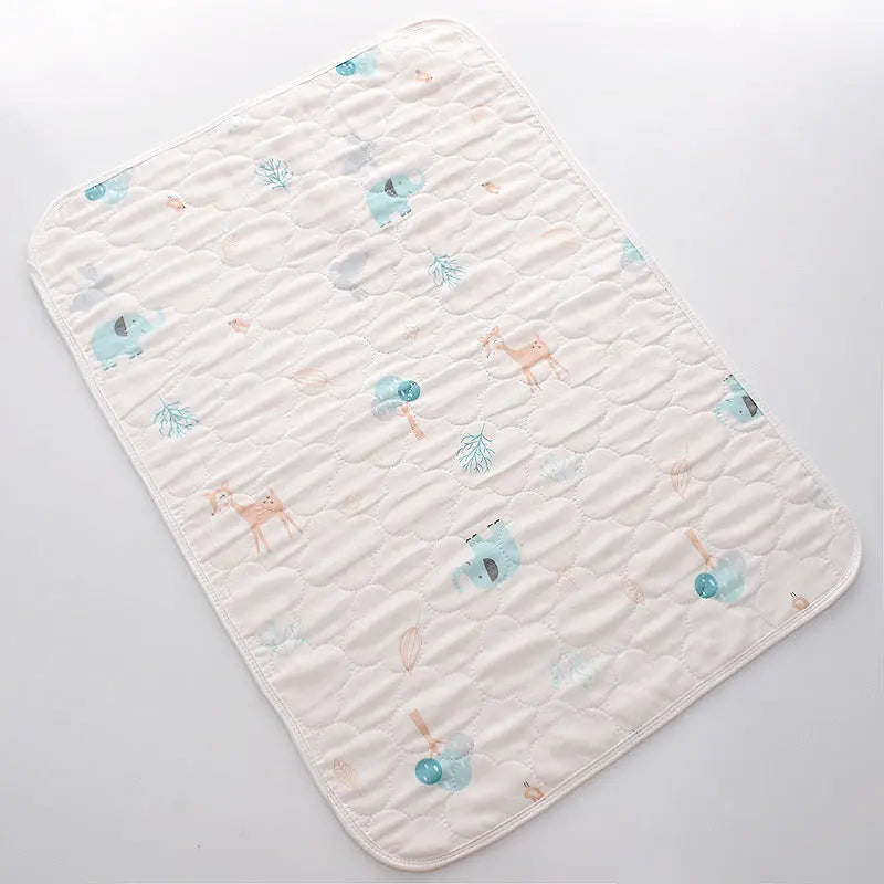 Housse Matelas Langer Coton Antidérapant BABLOX Blue elephant-30x45cm