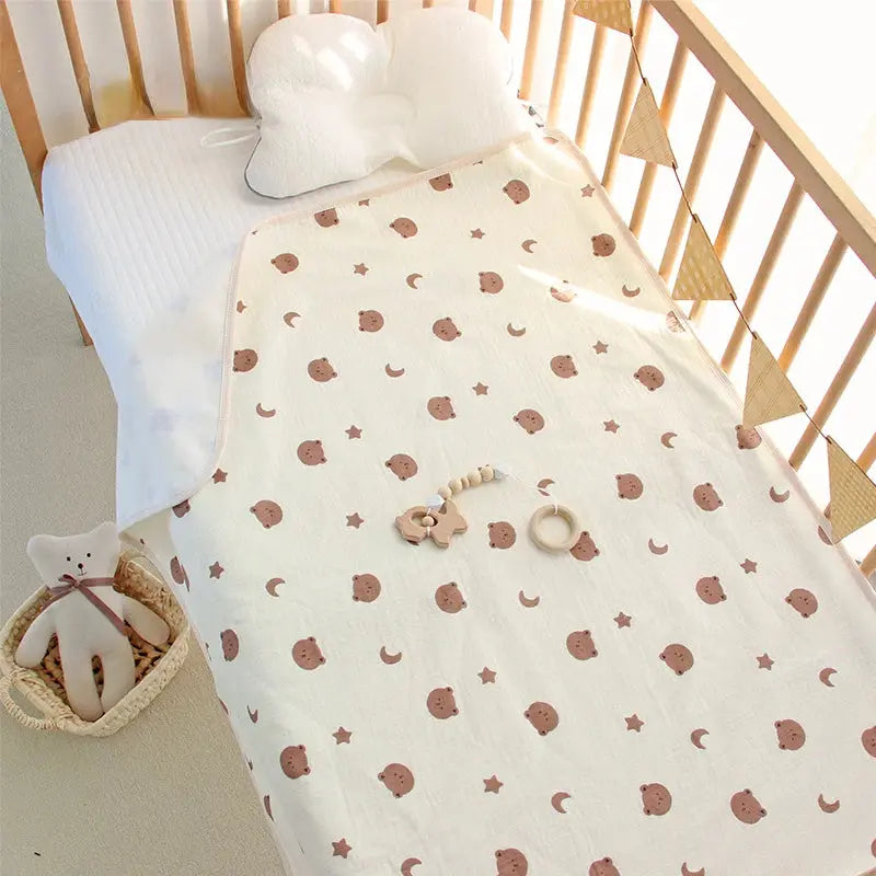 Housse Matelas Langer Coton Imperméable SOLUNT Housse de France