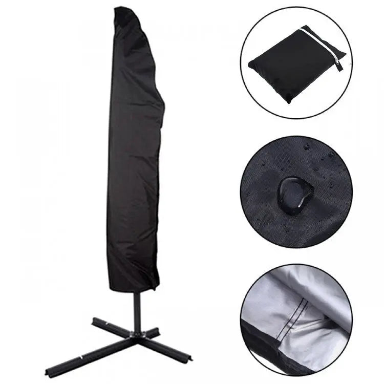Housse Parasol Déporté Classique **SOLARO** Black straight-200cm
