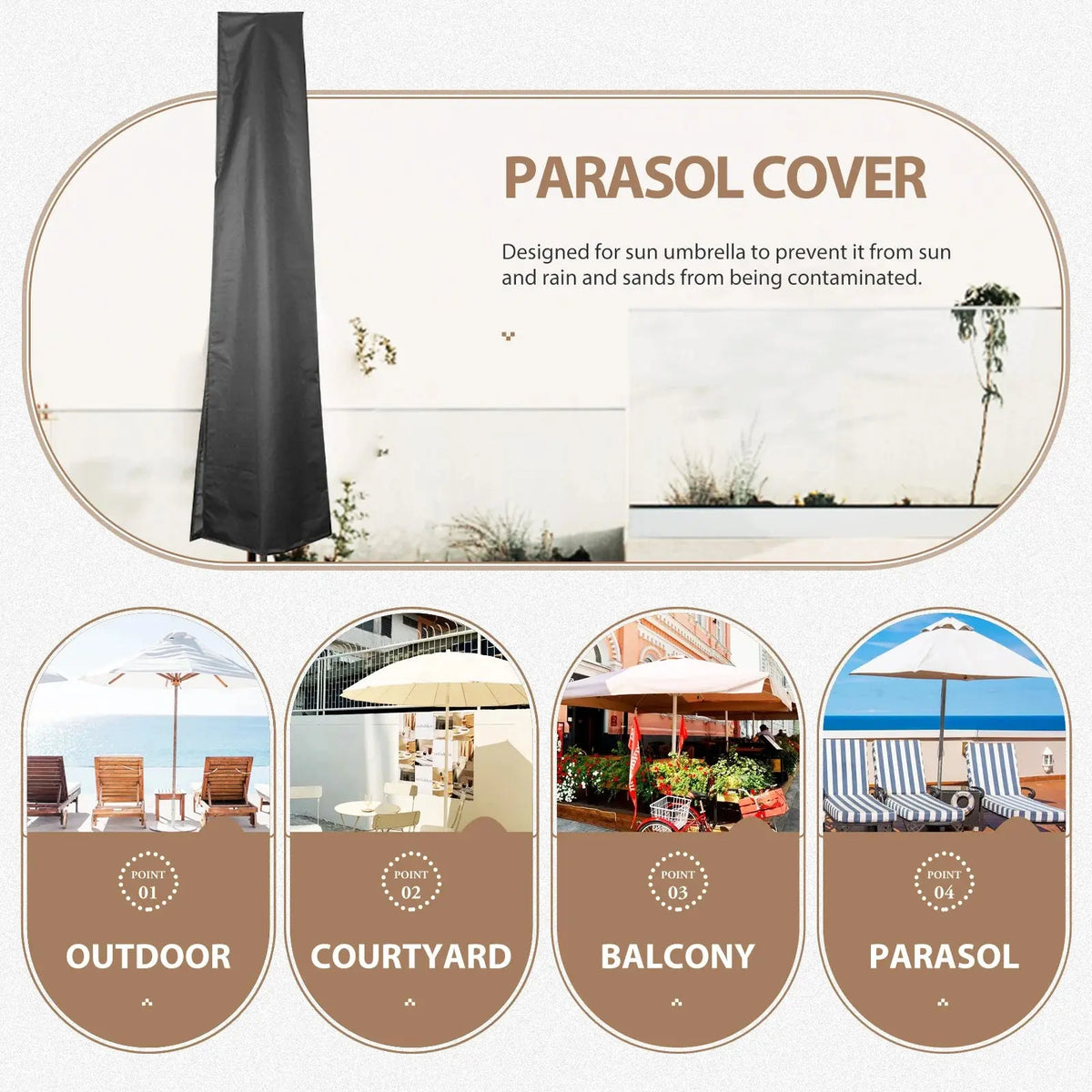 Housse Parasol Imperméable SOLIVIA Housse de France