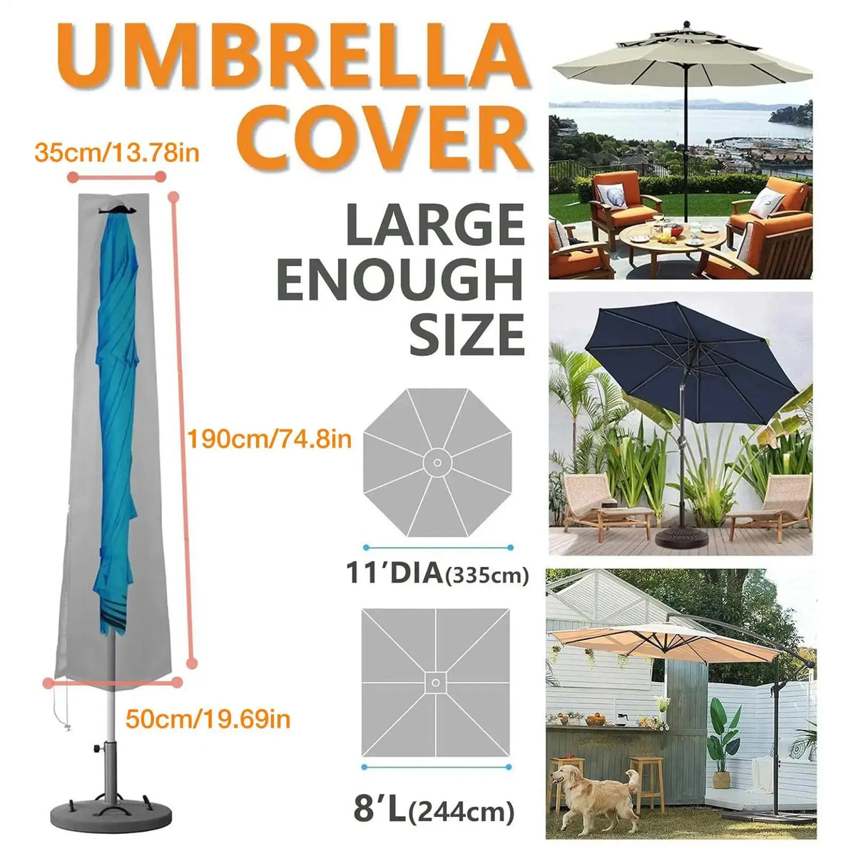Housse Parasol Imperméable ZIPTA Housse de France