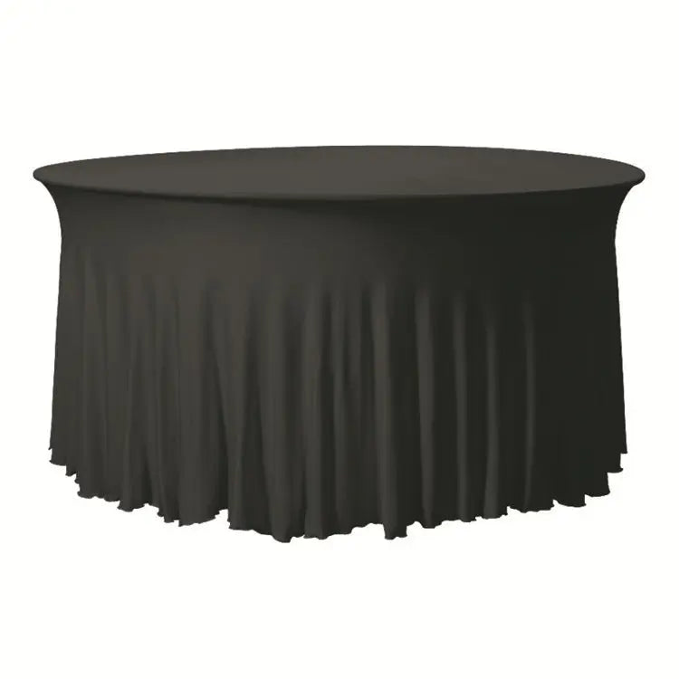 Housse Pour Table Ronde Élastique TWILIO Black-120x75CM