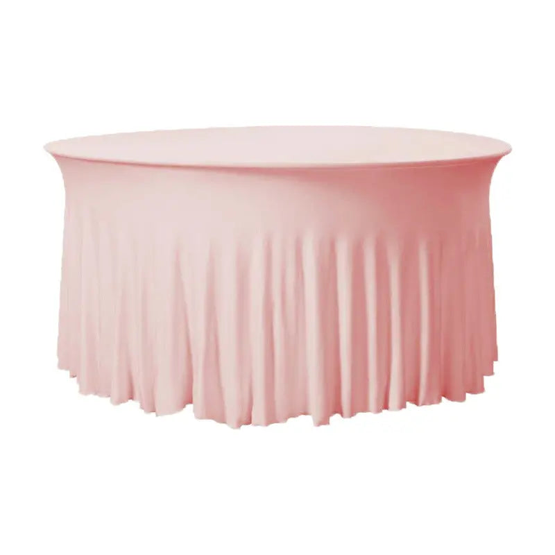 Housse Pour Table Ronde Élastique TWILIO Pink-160x75CM