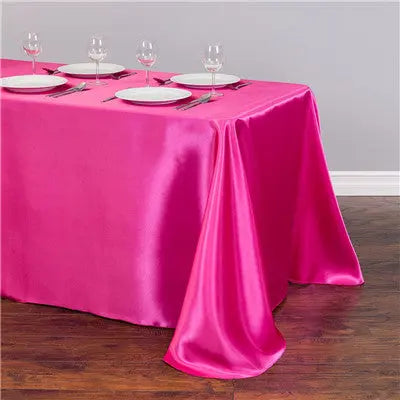 Housse Pour Table Satinée Événementielle SATINA Rose Red-145x145cm