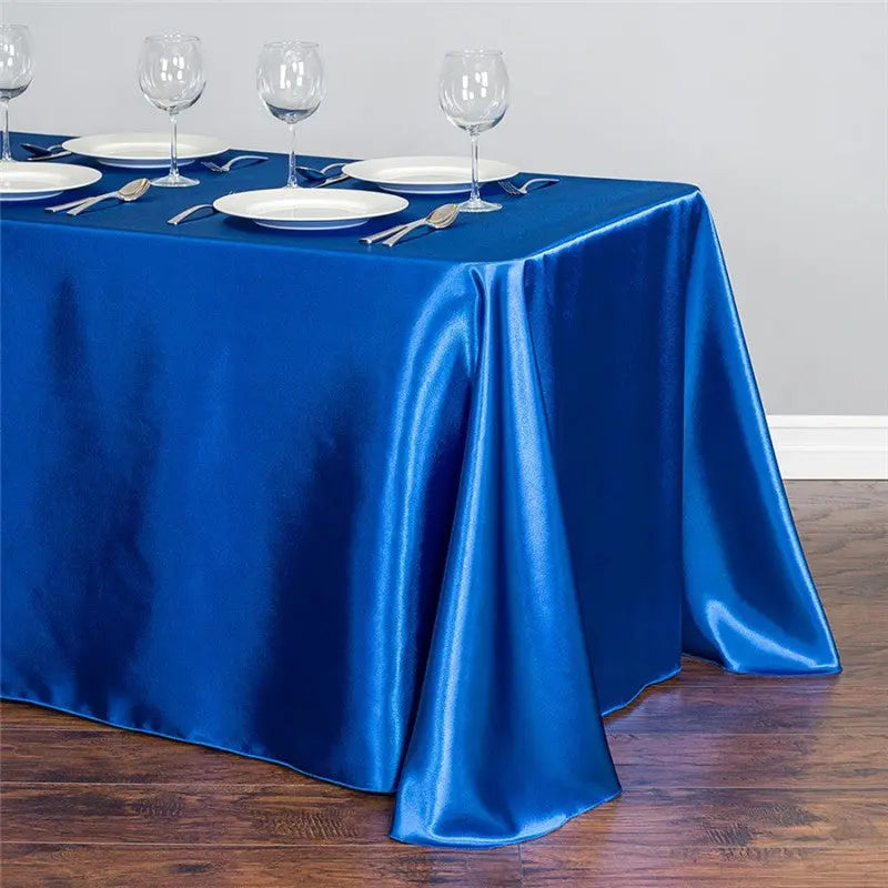 Housse Pour Table Satinée Événementielle SATINA Sapphire-145x145cm
