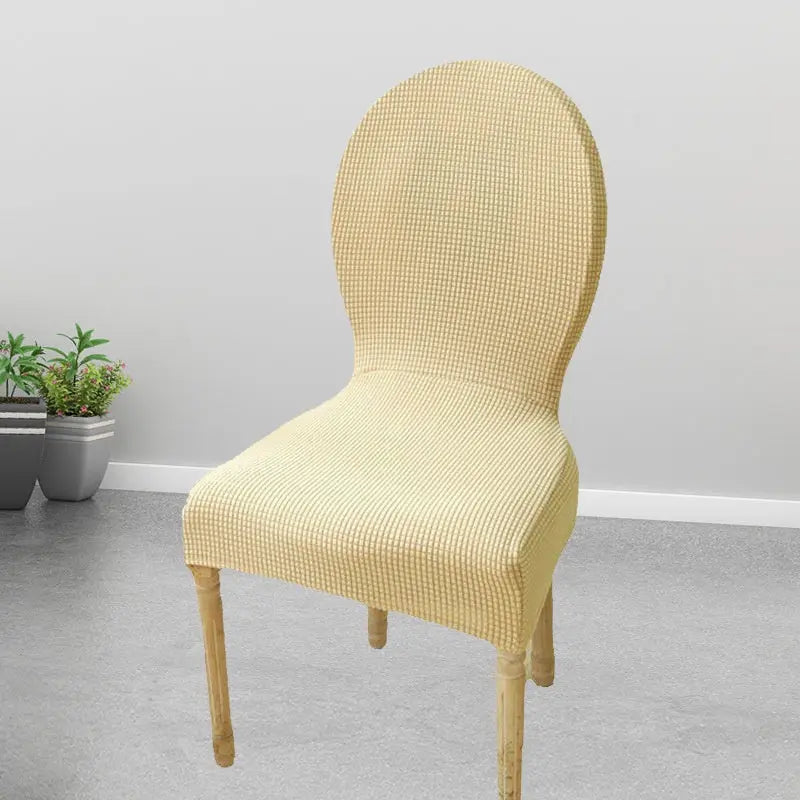 Housse Protection Chaise Élastique VELOXA Beige Yellow-Same Style Universal