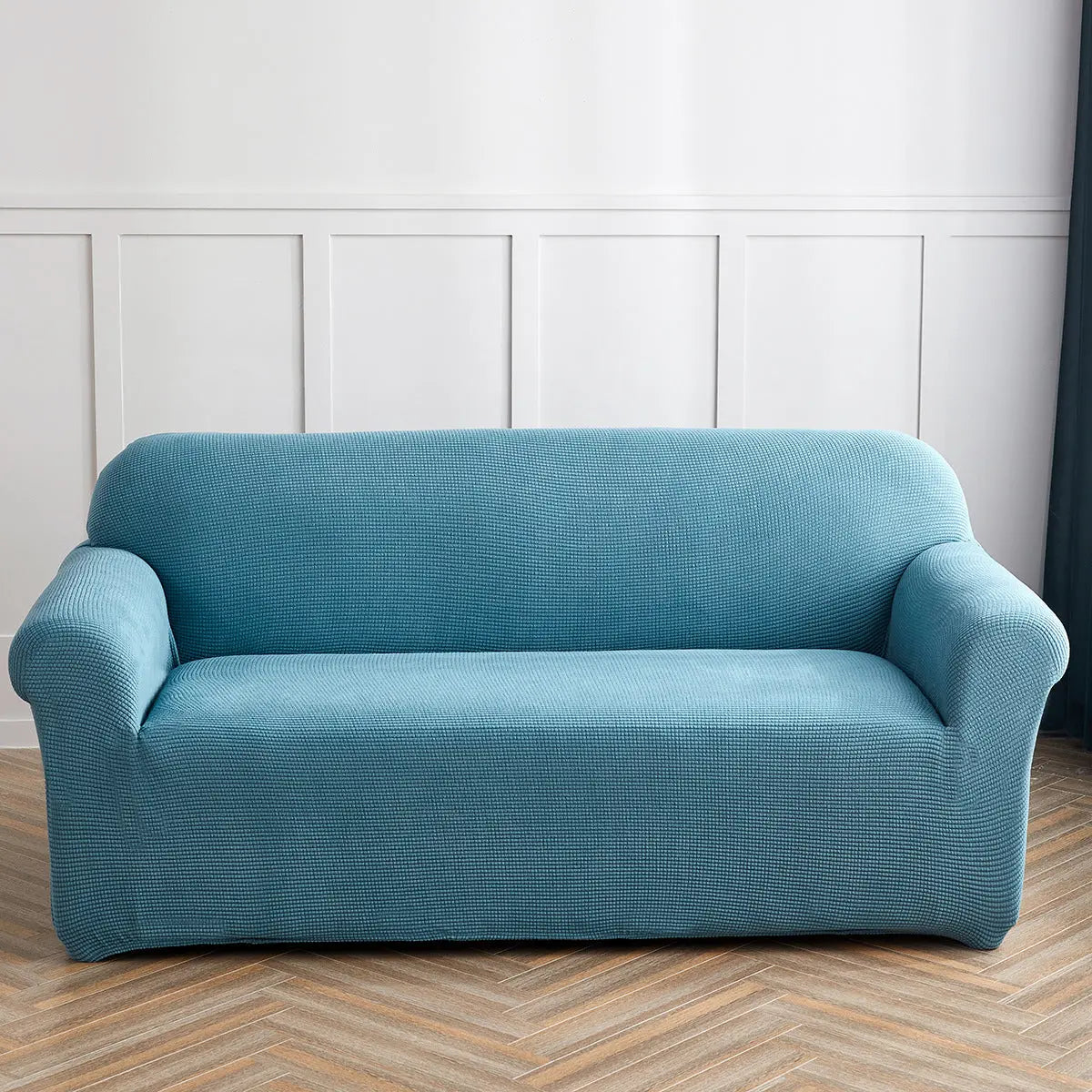 Housse Soderhamn Velours Extensible CORVELIA Lake Blue-145To180CM