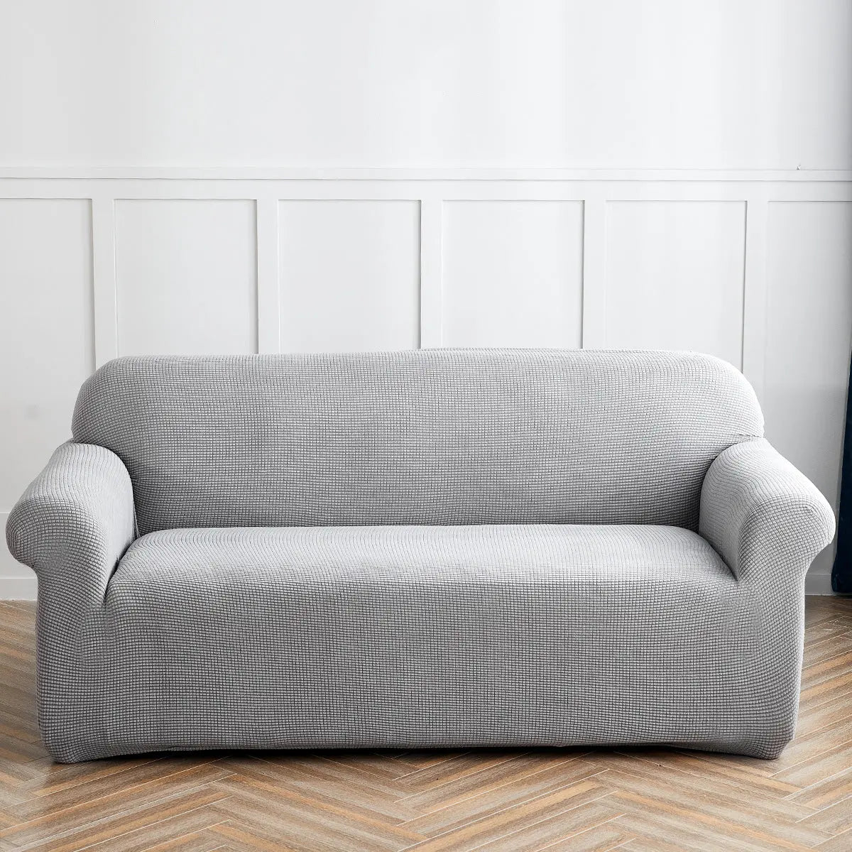 Housse Soderhamn Velours Extensible CORVELIA Light Gray-145To180CM