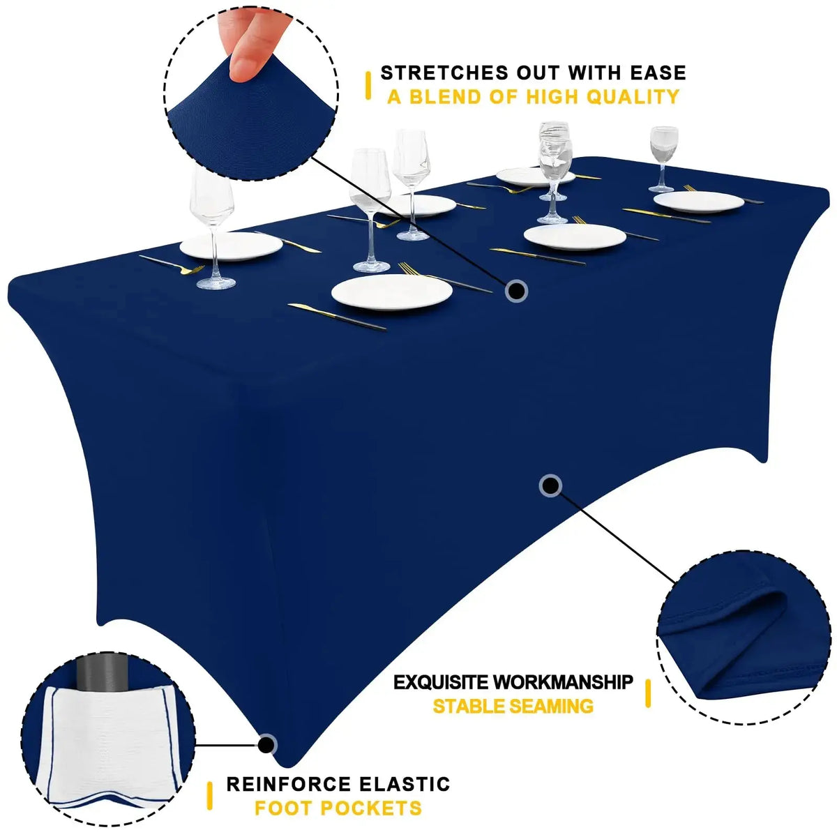 Housse Table Mange Debout Extensible OLIVIA Housse de France