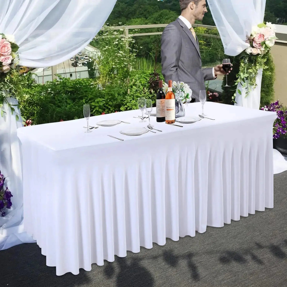 Housse Table Mange Debout Spandex Résistante FESTINA Housse de France