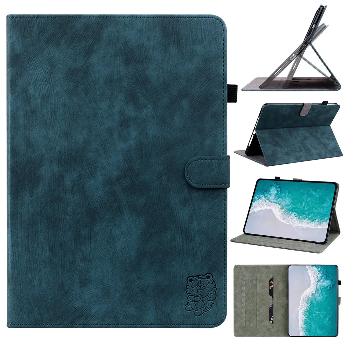 Housse Tablette Cuir Affiné PROTEVA Dark Blue-Ipadmini1or2or3or4o5 Universal
