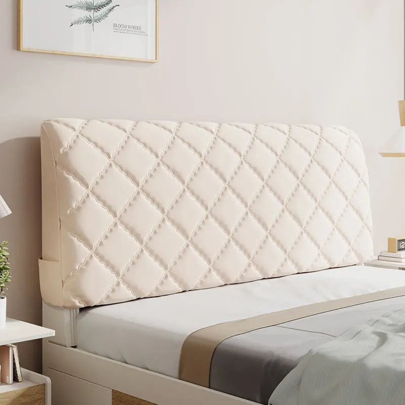 Housse Tête de Lit Coton Moderne **VELARO** Off white A single side-1.5M
