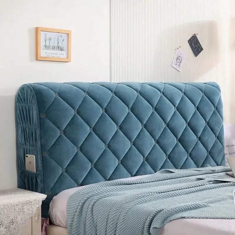 Housse Tête de Lit Velours Matelassé EMBREL élégant Housse de France