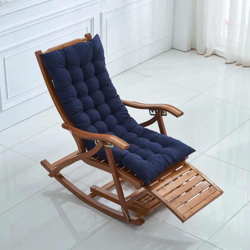 Housse Transat Polyester Universelle REVINA Navy Blue 125X48X8-Thickened Cotton Cushion