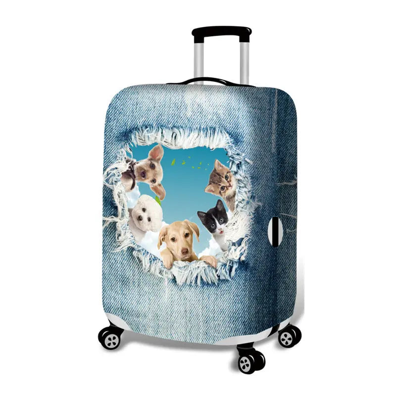 Housse Valise Cartoon Polyester CUBRIA Blue-XL