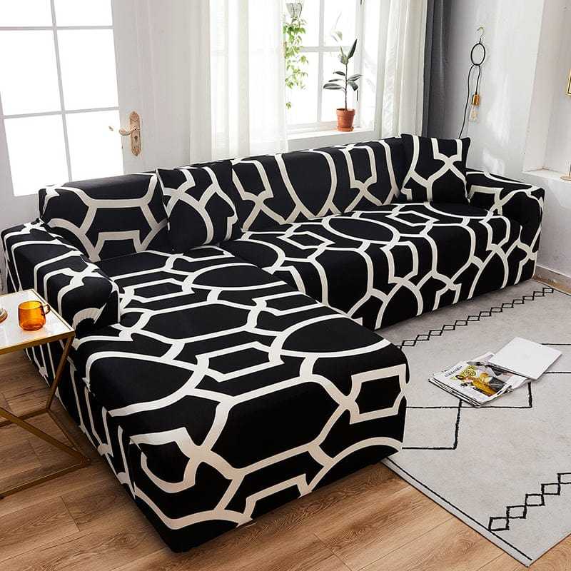 Housse canapé d'angle NEOONA, couverture intégrale pour mobilier Housse De France