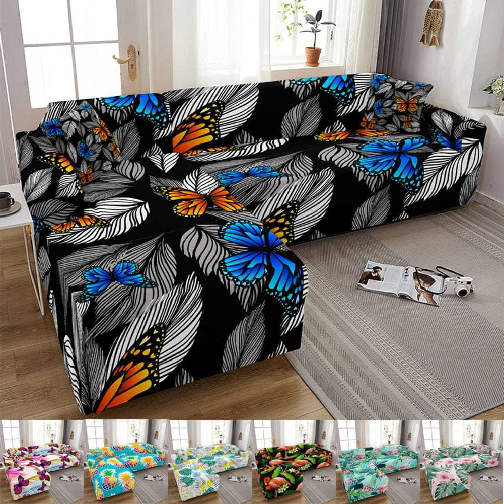 Housse canapé d'angle ou en forme L BUTTERFLY Housse De France