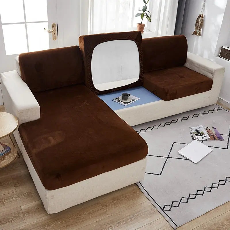 Housse canapé en peluche pour assise et siège VOGUE Housse de France
