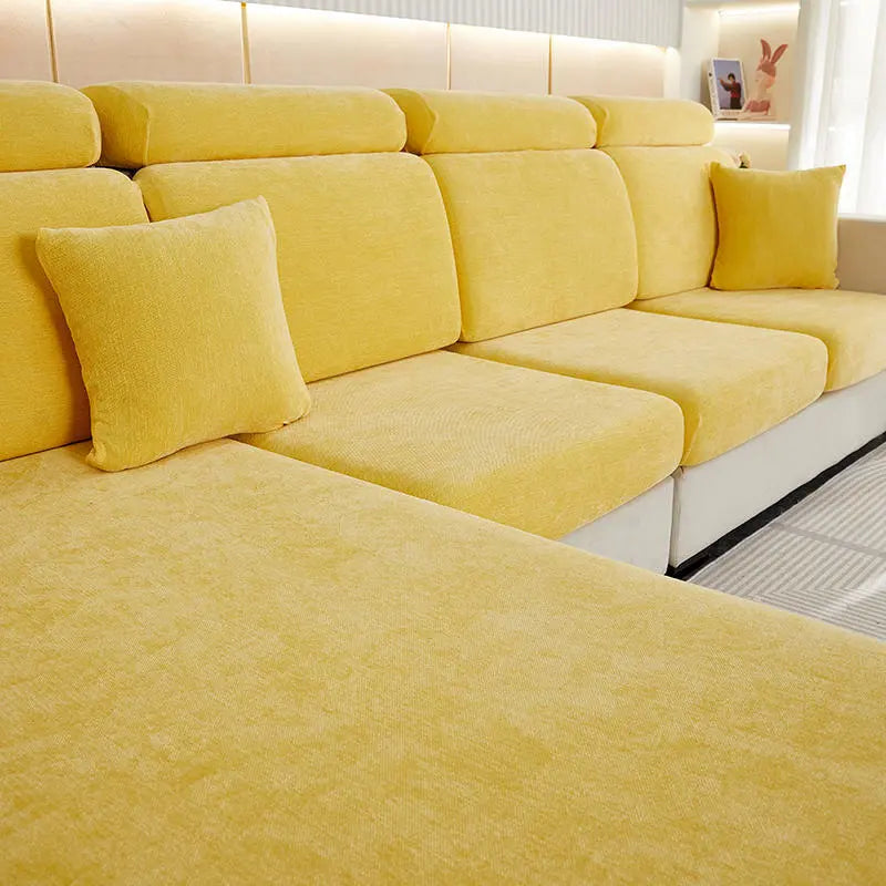 Housse Assise Minimaliste CHENIX Lemon Yellow-Small Single
