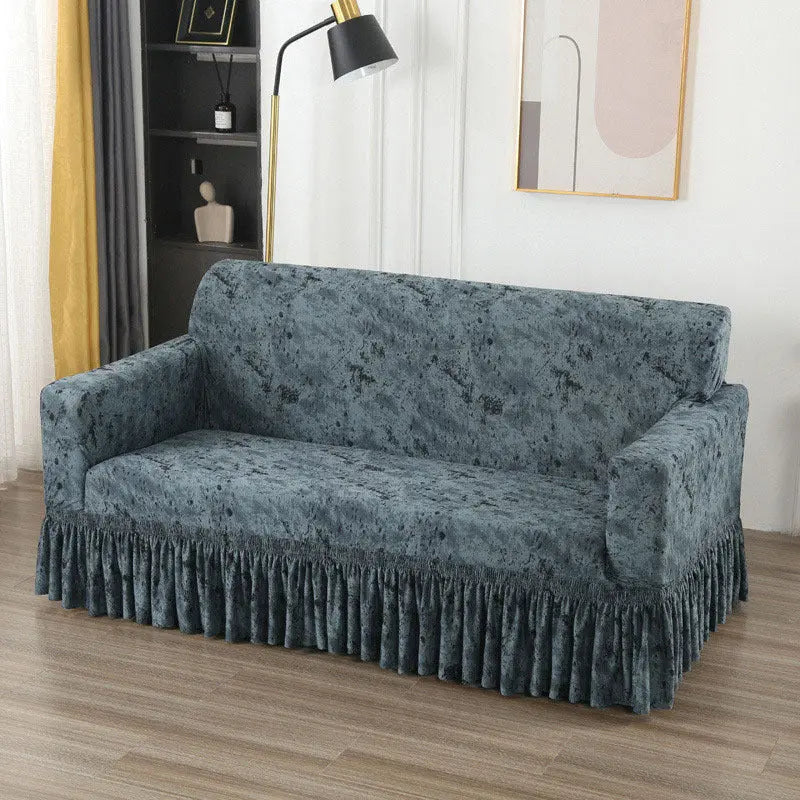 Housse de Canapé Universelle QUOVA Splash Ink Black Gray-Four Size 235 300cm