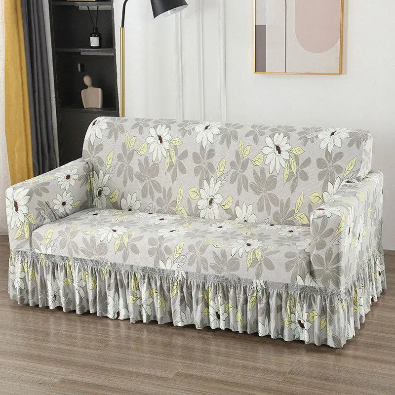 Housse de Canapé Universelle QUOVA Thick Flowers-Three Person Size 190 230cm
