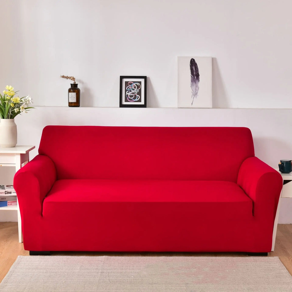 Housse de Canapé Anti-dérapant LIVARO Red-Double