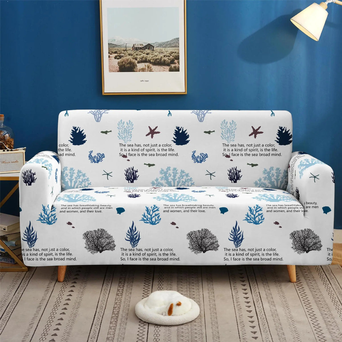 Housse de Canapé Élastique Ocean WAVES AGW 36-145x185cm Two Seat