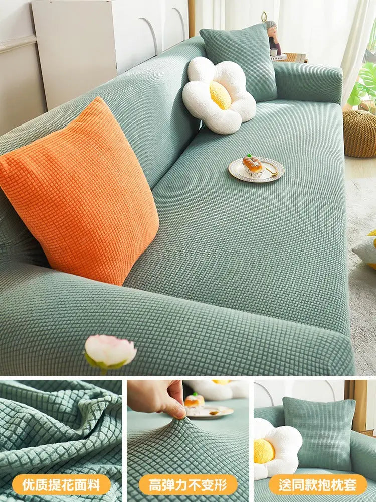 Housse de Canapé Extensible CraftedEN Grass Green-S Single