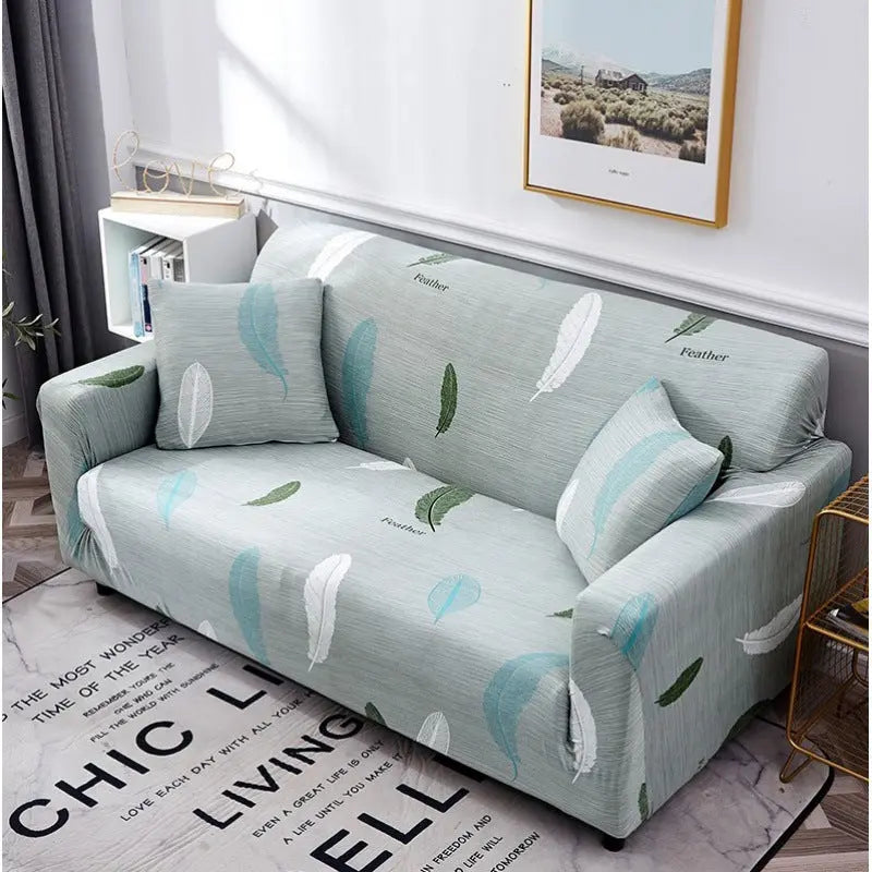 Housse de Canapé Extensible LORNA Cyan-235to 300cm