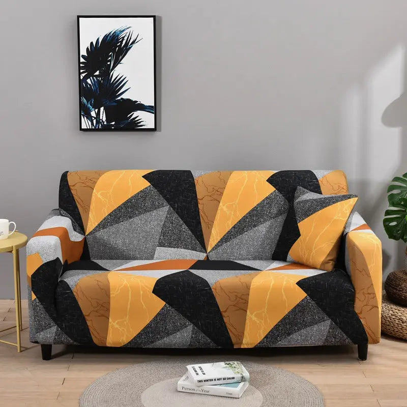 Housse de Canapé Géométrique ZELMA Triangle block-90x140cm single