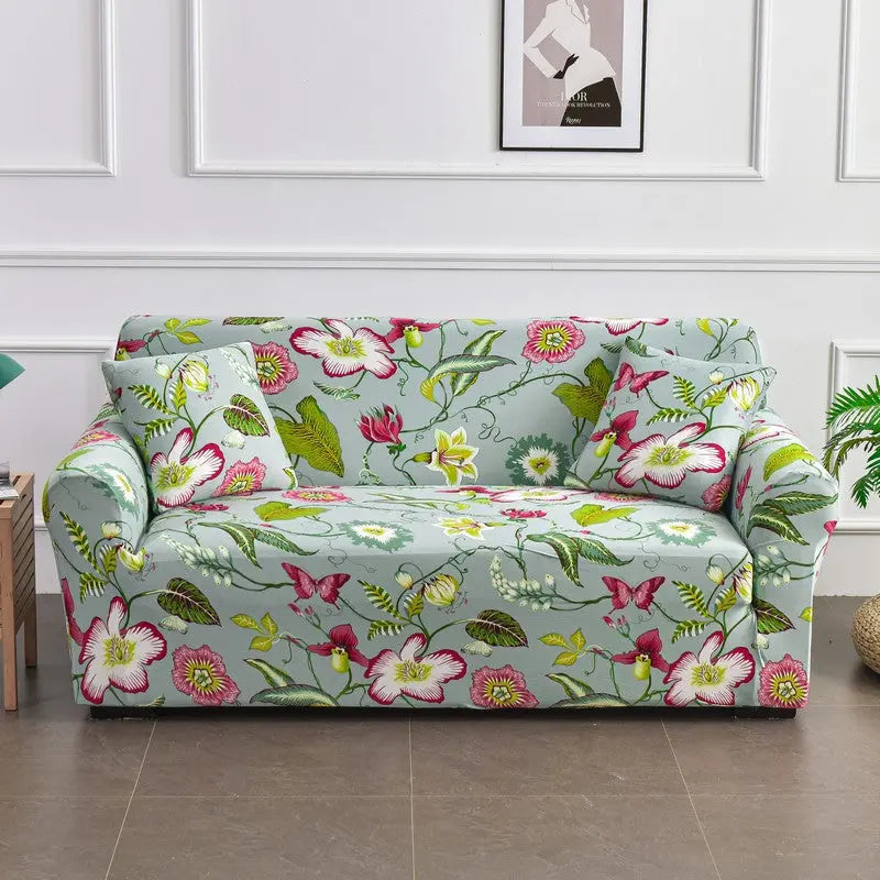 Housse de Canapé Imprimé FLEURIA Flower Shadow Dark Fragrance-Double Seat