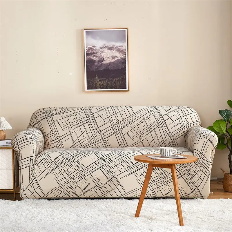 Housse de Canapé Imprimée ELASTIK Time-For Four Person Sofa