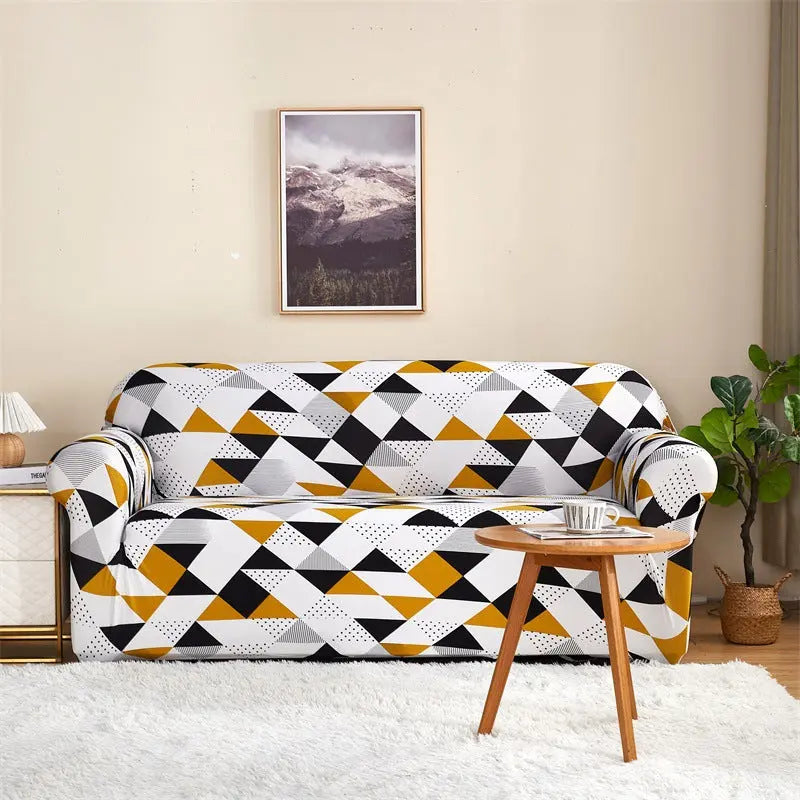 Housse de Canapé Imprimée ELASTIK Vancol-For Three Person Sofa