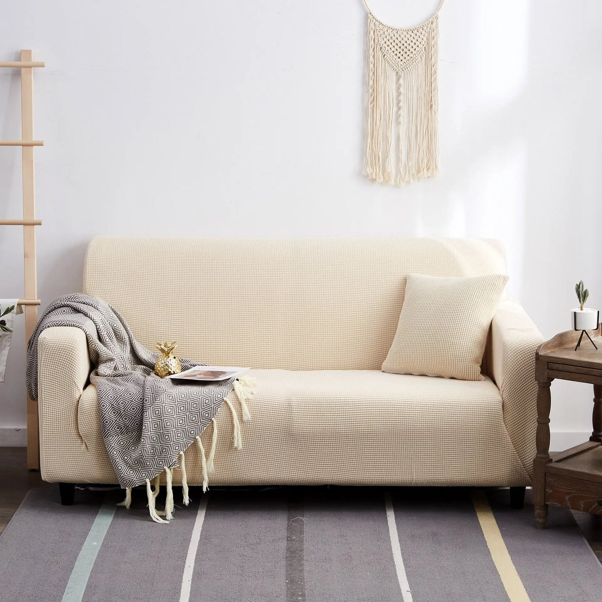 Housse de Canapé Polaire ELIXIR Beige-235to300cm