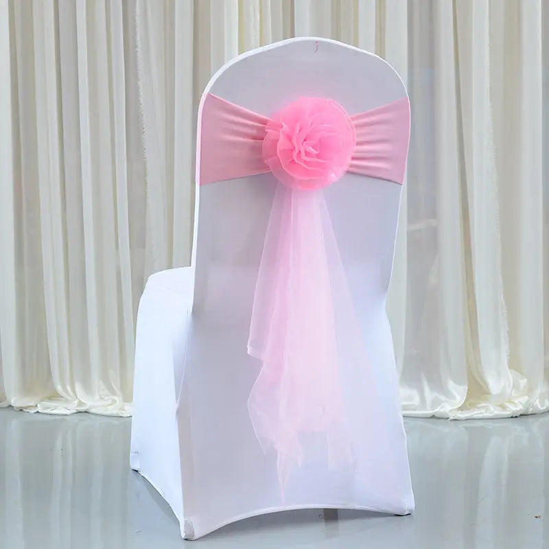 Housse de Chaise Mariage Élastique FLEURYA Pink