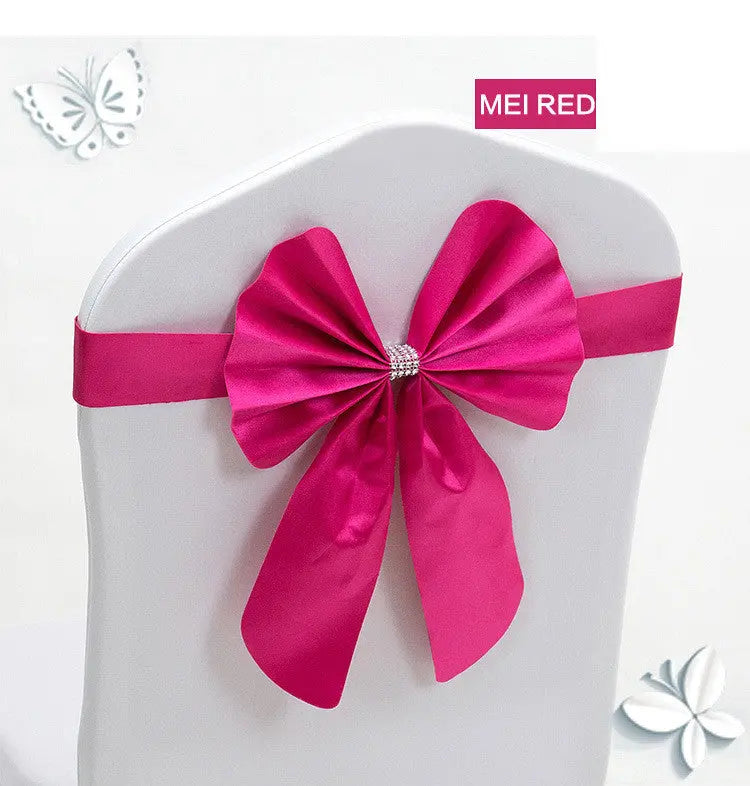 Housse de Chaise Mariage Élégante FLORINA Rose Red