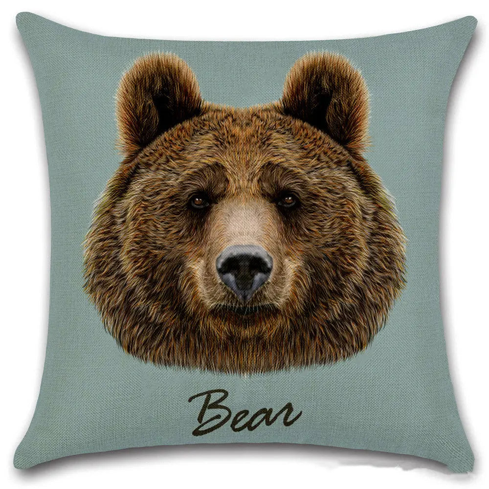Housse de Coussin Animal Nordique LINNO Style4-45x45cm
