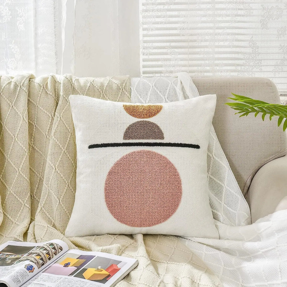 Housse de Coussin Boho Tuft ZINELO Style 6