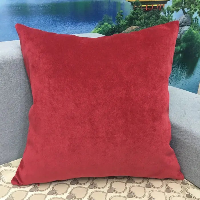 Housse de Coussin Déco KOLVIA Red Solid Color-60X60CM Without Core