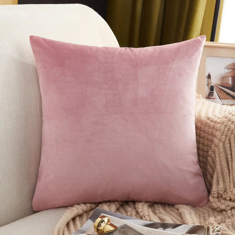 Housse de Coussin Douceur MARE와 Leather Pink-40x40cm Pillow Case