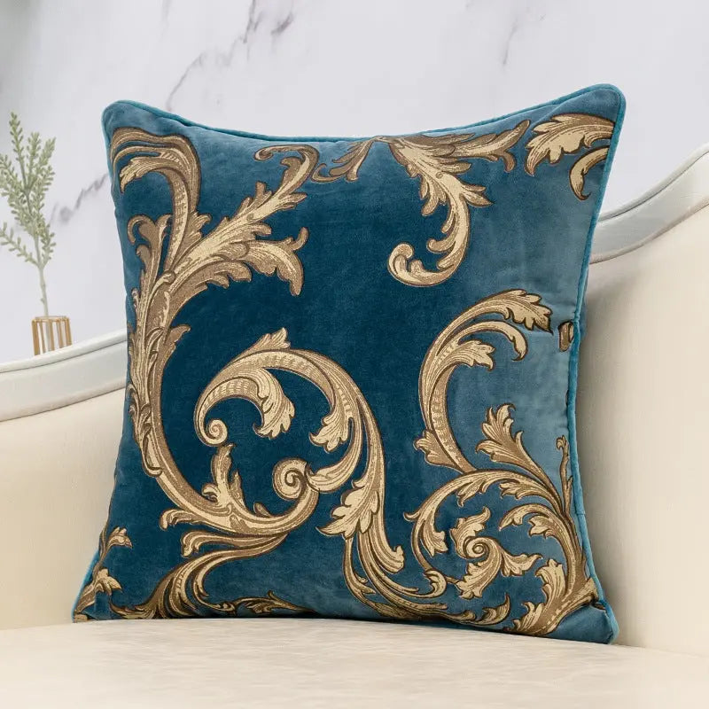Housse de Coussin Imprimé FENGWU Phoenix dance grey blue-50X50cm pillow case